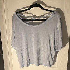 American Eagle Outfitters Sky Blue Crop Top